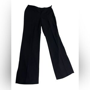 Lafayette 148 Virgin Wool Blend Elegant Black Women's Straight Leg Pants Sz 4
